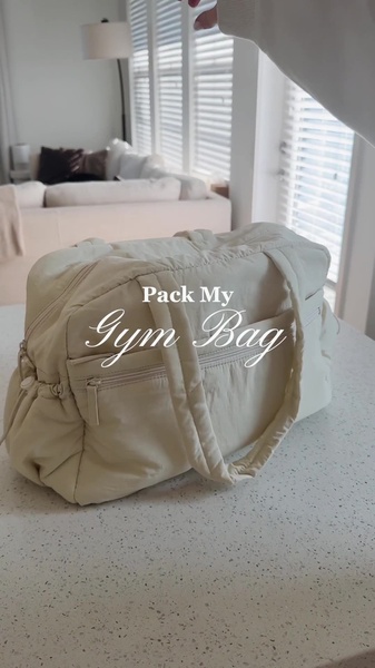 gym bag, duffel bag, sports bag, workout bag, training bag, gym duffel, brand awareness, new arrival, ugc style, lifestyle, calm, warm, neutral